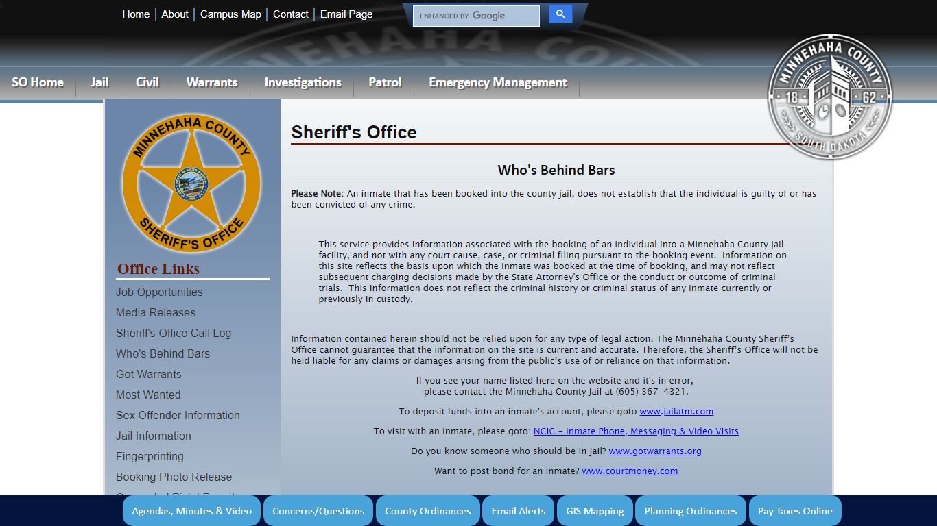 Minnehaha County, South Dakota Official Website - Sheriff ...